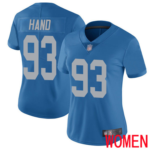 Detroit Lions Limited Blue Women Dahawn Hand Alternate Jersey NFL Football #93 Vapor Untouchable
